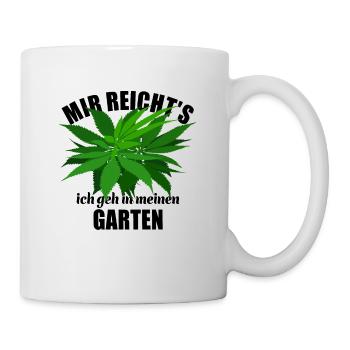 Mir reicht's ich geh in meinen Garten - Hanf - Tasse - Weiß - Rechts