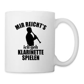 Mir reicht's ich geh Klarinette spielen - Tasse - Weiß - Rechts