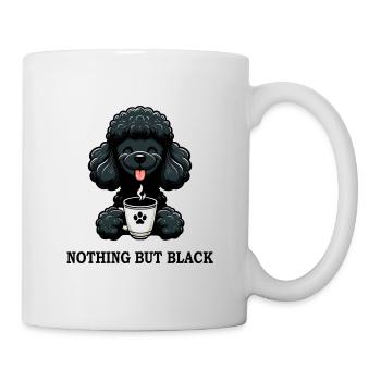 Schwarzer Pudel Kaffee Nothing But Black - Tasse - Weiß - Rechts
