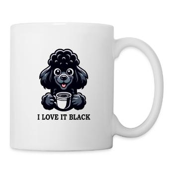 Black Poodle Loves Black Coffee - Mug - white - Right