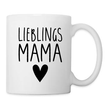 Lieblings Mama Herz - Tasse - Weiß - Rechts