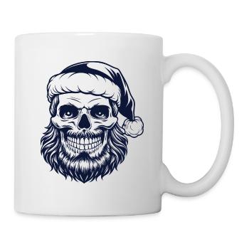 Crâne de Père Noël - Mug blanc - blanc - Droite