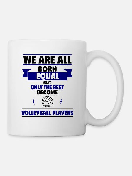 Seuls les meilleurs deviennent des joueurs de volley-ball - Mug blanc - blanc