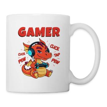 Gamer Gaming Cool Dragon Kids Video Games Kids - Mug - white - Right