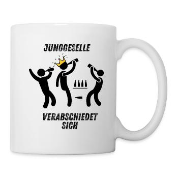 Bachelor says goodbye - Krone König - Bachelor Party - Mug - white - Right