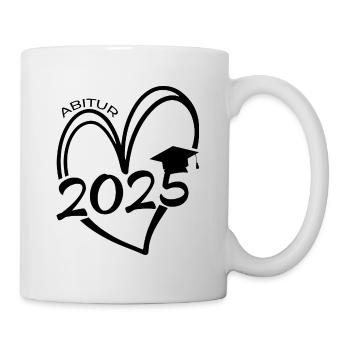 Abitur 2025 Herz - Tasse - Weiß - Rechts