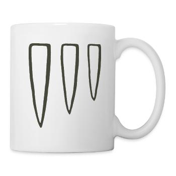 Drei-Punkt-Stammessymbol - Tasse - Weiß - Rechts
