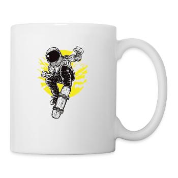 Astronaut Space Skater: Fly with skateboard! - Mug - white - Right
