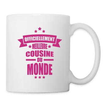 officiellement meilleure cousine du monde - Mug blanc - blanc - Droite