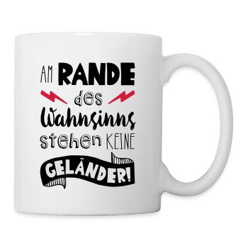 Au bord de la folie il n'y a pas de garde-corps! - Mug blanc - blanc - Droite
