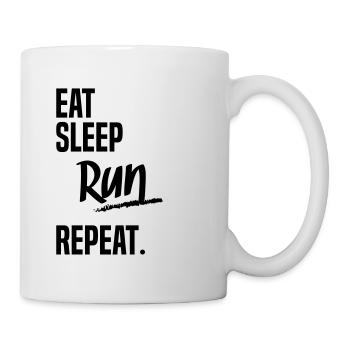 EAT SLEEP RUN - Mug blanc - blanc - Droite
