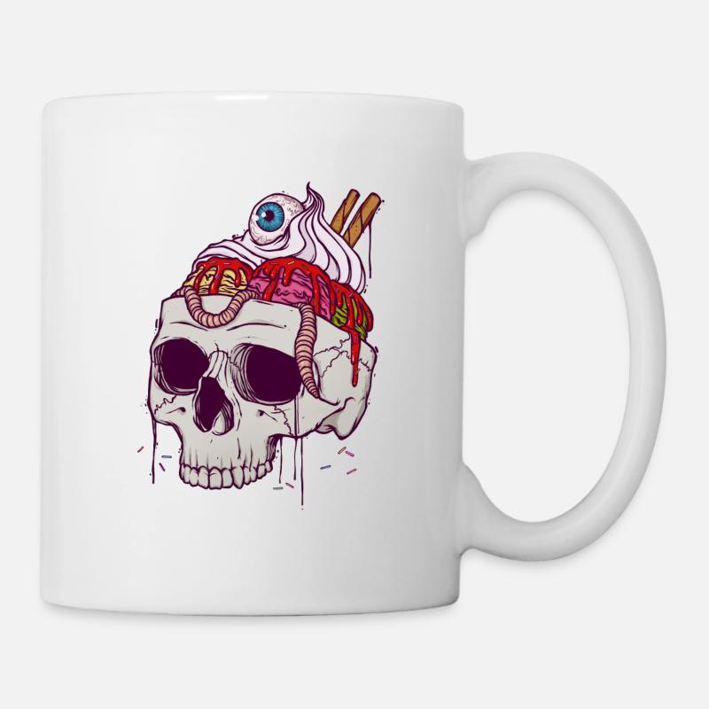 SKULL DESSERT - Mug blanc - blanc