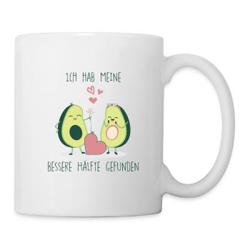 Avocado Love german bio eco fresh romantic T-Shirt - Mug - white - Right