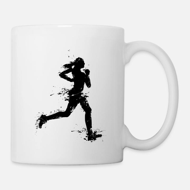 runner female - Mug blanc - blanc