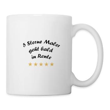 Rentner, Rente, Maler, Spruch - Tasse - Weiß - Rechts