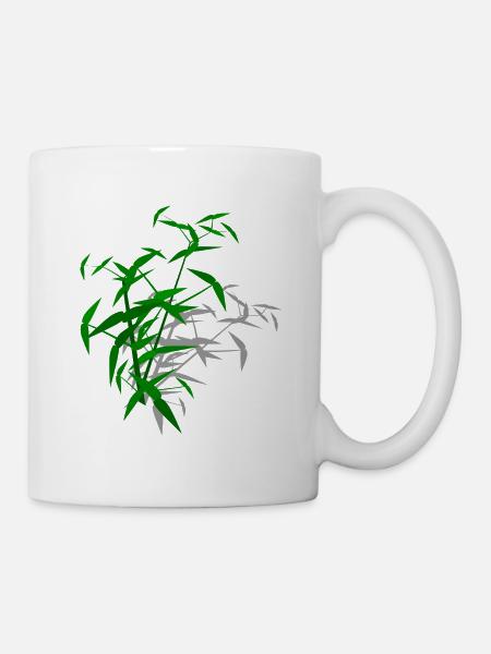 Bamboo with shadow - Mug - white