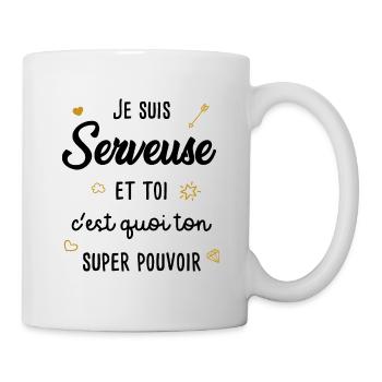 Fille, Femme Serveuse / Phrase Drôle Service - Mug blanc - blanc - Droite