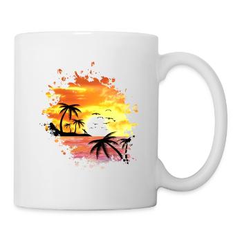 SUNSET, vacation, beach, sunset, sun - Mug - white - Right