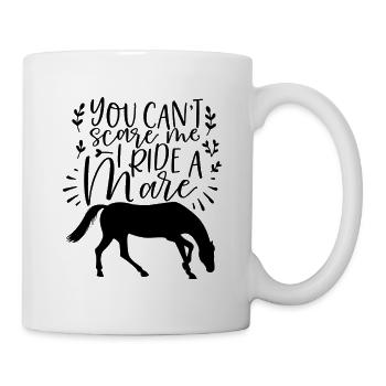 Kannst mich nicht erschrecken ich reite - Tasse - Weiß - Rechts