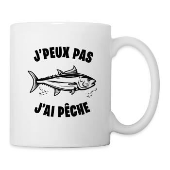 J'peux pas j'ai pêche - Mug blanc - blanc - Droite