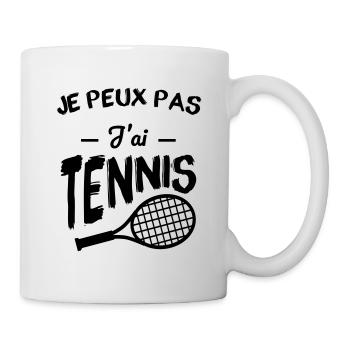Je peux pas j'ai tennis - Mug blanc - blanc - Droite