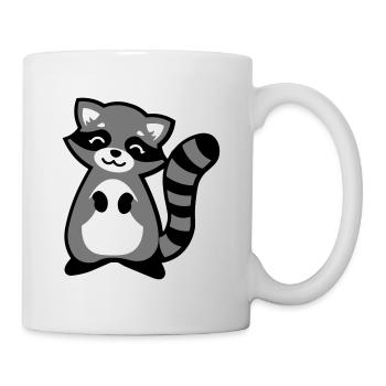Animal raton laveur mignon - Mug blanc - blanc - Droite