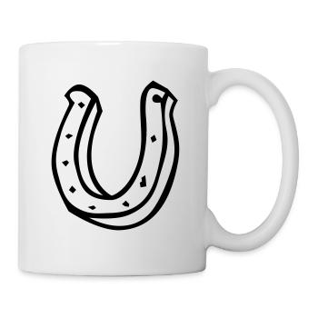 Horseshoe Horseshoe fer à cheval lucky charm - Mug - white - Right