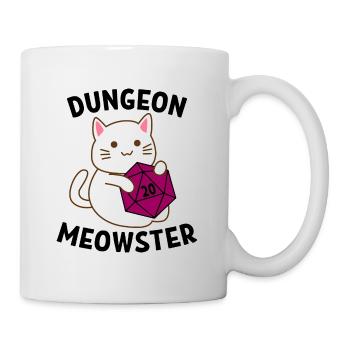 Dungeon meowster Rollenspiel Nerd Geek Geschenk - Tasse - Weiß - Rechts