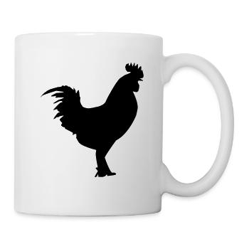 Rooster Silhouette Chicken - Mug - white - Right