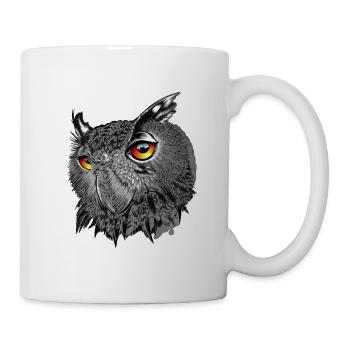 Uhu/Bubo Bubo/Eule - Tasse - Weiß - Rechts