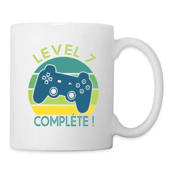 Level 7 birthday geek gift 7 years gamer - Mug - white - Right