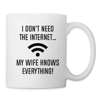 Je n’ai pas besoin d’Internet - Mug blanc - blanc - Droite