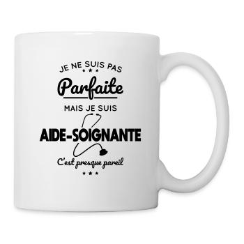 Pas parfaite mais je suis aide-soignante - Mug blanc - blanc - Droite