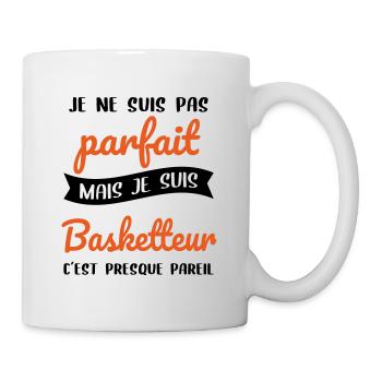 Je ne suis pas parfait mais je suis basketteur - Mug blanc - blanc - Droite