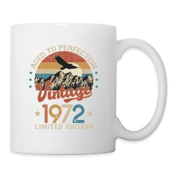 1972 Birthday humor 52 years age perfection - Mug - white - Right