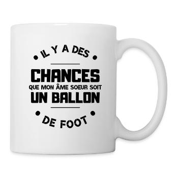 Football - mon âme soeur est un ballon de foot - Mug blanc - blanc - Droite