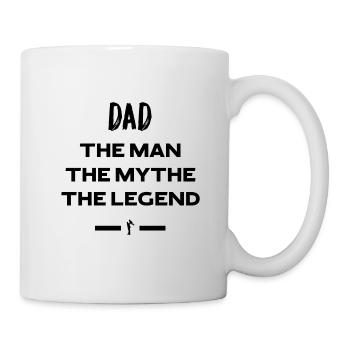 Papa der Mann der Mythos die Legende - Tasse - Weiß - Rechts