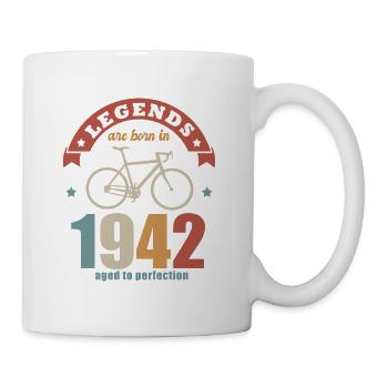 Radsport-Jubiläum Jahrgang 1942 80 Jahre - Tasse - Weiß - Rechts