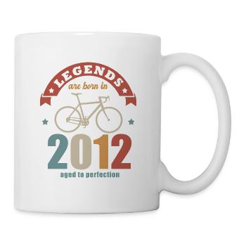 Radsport-Bike-Jubiläum Jahrgang 2012 10 Jahre - Tasse - Weiß - Rechts