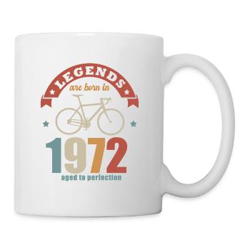 Radradfahrerjubiläum Jahrgang 1972 - Tasse - Weiß - Rechts
