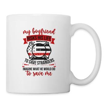 Firefighter Partner of Firefighter Friend - Mug - white - Right