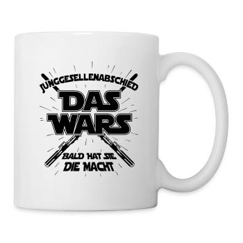 JGA Junggesellenabschied Das wars Bräutigam - Tasse - Weiß - Rechts