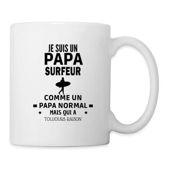 surfeur qui a toujours raison - Mug blanc - blanc - Droite