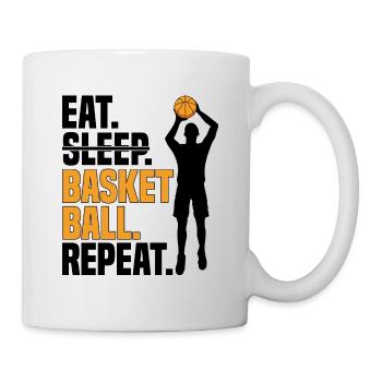 Eat Sleep Basketball Repeat I Girl Basketball player - Mug - white - Right