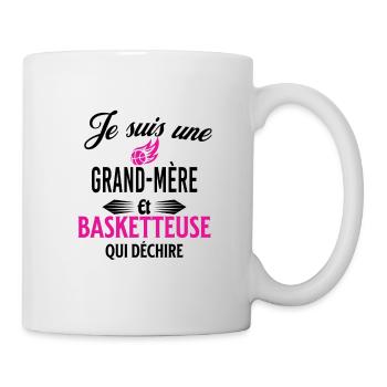 je suis basketteuse qui déchire et grand-mère - Mug blanc - blanc - Droite