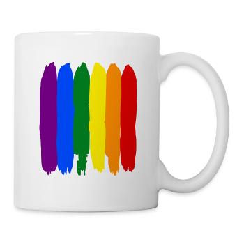 Pride - Rainbow Brushstrokes - Mug - white - Right