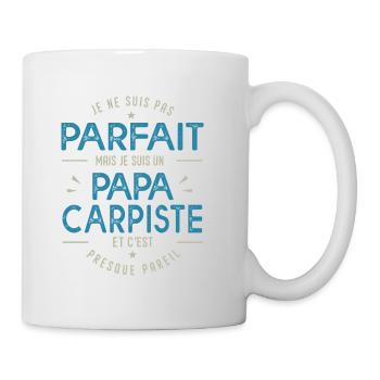 un papa carpiste cadeau pêche pêcheur humour - Mug blanc - blanc - Droite