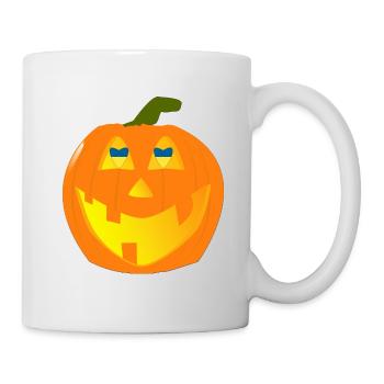 Ukrainer Halloween Ukraine-Kürbis Geschenk - Tasse - Weiß - Rechts