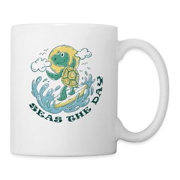 Surfing - Seas the Day - Mug - white - Right