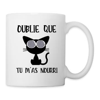 oublie que tu m'as nourri - Mug blanc - blanc - Droite